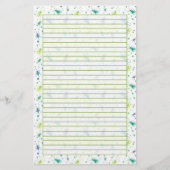 Kricket Bugs Aquarellinsekten mit grüner Linde Briefpapier (Vorderseite)