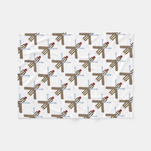 Kricket-Fleece-Decke Fleecedecke (Vorderseite (Horizontal))