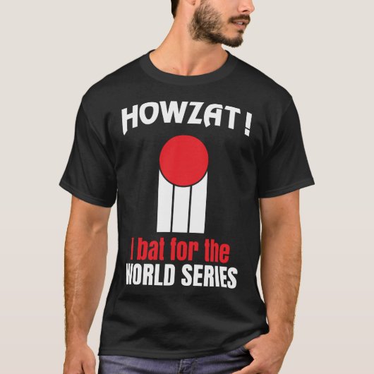 Kricket Howzat! Ich schlage Retro T-Shirt (Vorderseite)