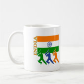 Kricket Indien Kaffeetasse (Links)