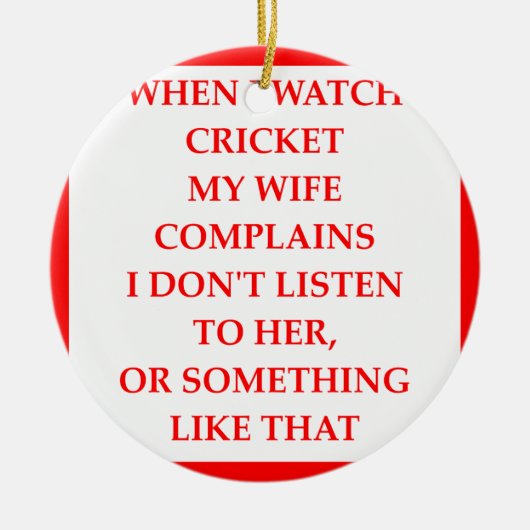 KRICKET KERAMIK ORNAMENT (Vorne)