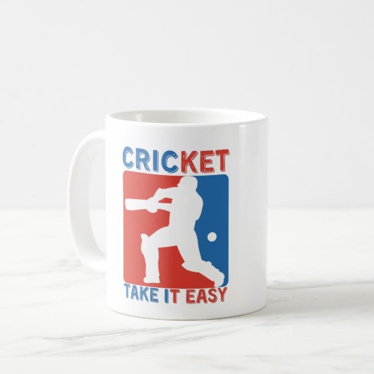 KRICKET MACHT ES LEICHT - KRICKET LOVER KAFFEETASSE (Vorderseite Links)