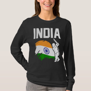 Kricket Patriotic Indian Players Flag Indien T-Shirt