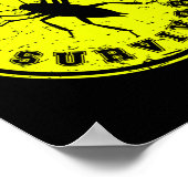 Kricket-Saison-Überlebender Schwarzes Feld Kricket Poster (Ecke)