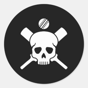 Kricket-Schädel Runder Aufkleber