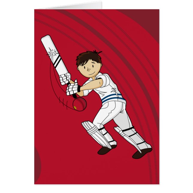 Kricket-Schlagmann-Karte (Vorne)