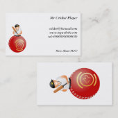Kricket-Spieler Visitenkarte (Vorne/Hinten)