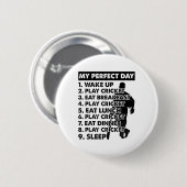 Kricket-Tagesplan Kricketspieler  Button (Vorne & Hinten)