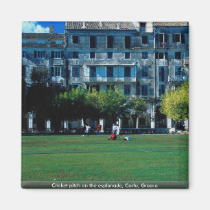 Kricketneigung auf dem Esplanade, Korfu, Magnet