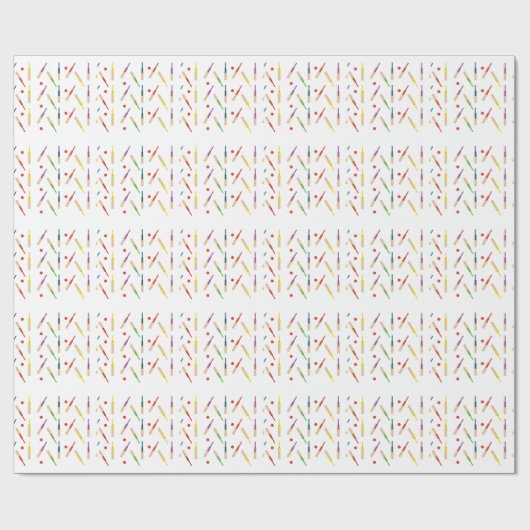 Kricketschläger-und Ball-Packpapier Geschenkpapier (Flach)