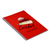 Kricketschläger und Ball TEMPLATE Notizblock (Rechte Seite)