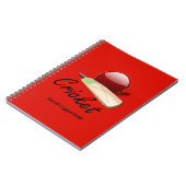 Kricketschläger und Ball TEMPLATE Notizblock (Linke Seite)