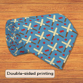 Kricketschläger wiederholen Muster blau Krawatte