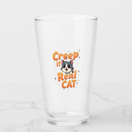 Kriech es echt Katze 2 Glas (Vorderseite)