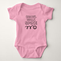 Kriechen Gehen Spike lustiger Volleyball-Baby-Body