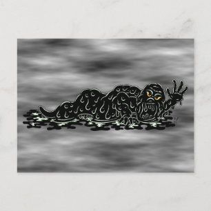 Kriechender Schleim-Hulk-Seltsame-Horror-Kunst Postkarte