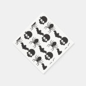 Kriechendes Halloween - Skull, Spione & Bat Serviette (Ecke)