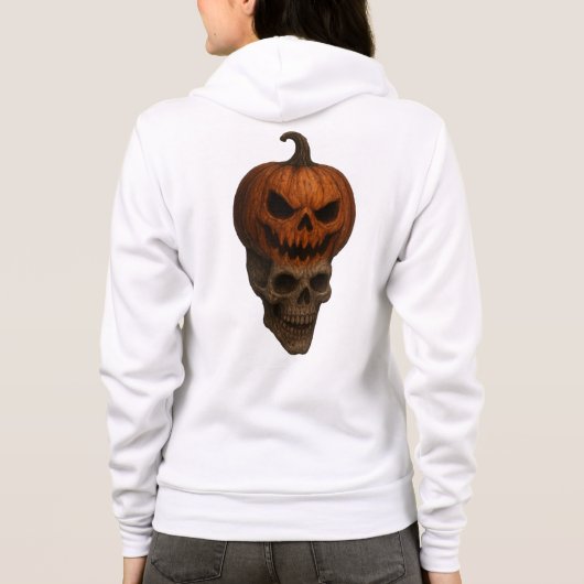Kriechendes realistisches Halloween-Kürbiskuschels Hoodie (Rückseite)