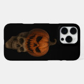 Kriechendes realistisches Halloween-Kürbiskuschels iPhone Hülle (Rückseite (Horizontal))