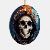 Kriechendes SchädelHalloween Keramik Ornament (Rechts)