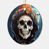 Kriechendes SchädelHalloween Keramik Ornament (Links)