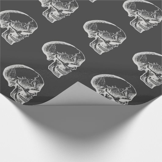 Kriecher Halloween Skull Geschenkpapier (Ecke)