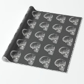 Kriecher Halloween Skull Geschenkpapier (Ungerollt)