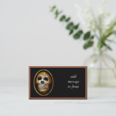 Kriecher Halloween Skull Visitenkarte (Stehend Vorderseite)