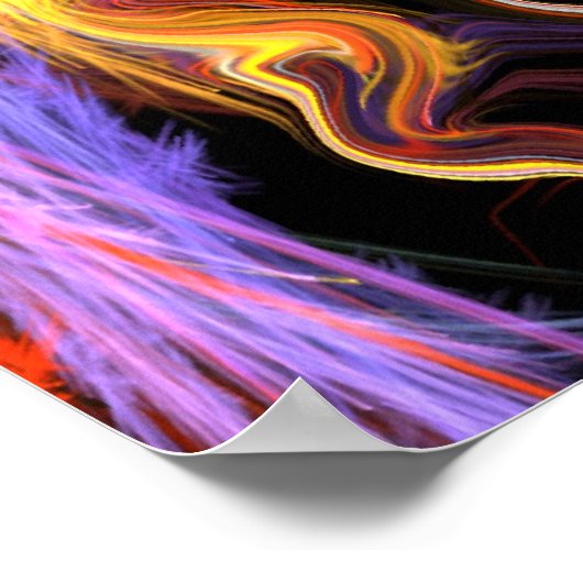 Kriechizik Fraktal Kunstposter Poster (Ecke)