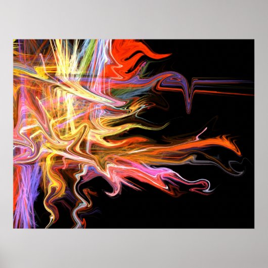 Kriechizik Fraktal Kunstposter Poster (Vorne)