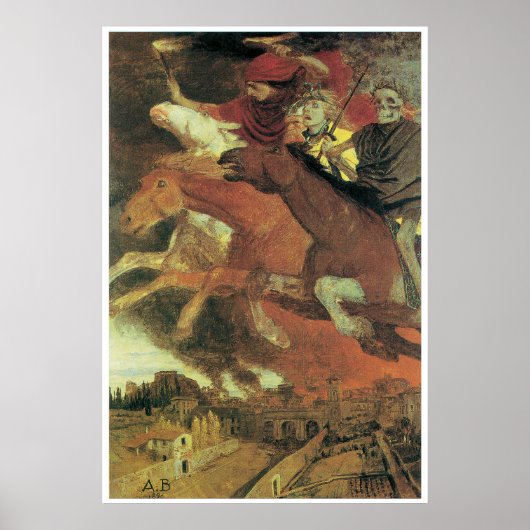 Krieg 1896 von Arnold Bocklin Poster (Vorne)