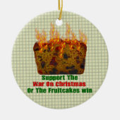 Krieg auf Fruchtkuchen Keramikornament (Vorne)