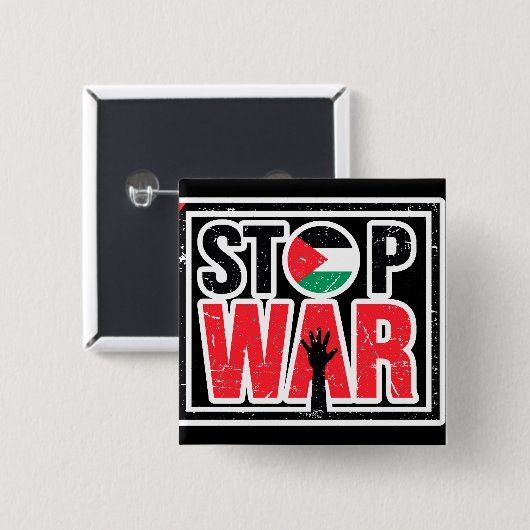 Krieg beenden - Das Leben der Palästinenser ist fr Button (Vorne & Hinten)