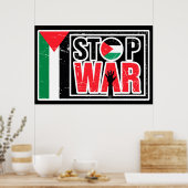 Krieg beenden - Das Leben der Palästinenser ist fr Poster (Küche)