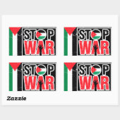 Krieg beenden - Das Leben der Palästinenser ist fr Rechteckiger Aufkleber (Blatt)