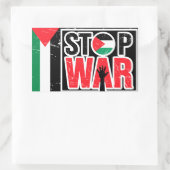 Krieg beenden - Das Leben der Palästinenser ist fr Rechteckiger Aufkleber (Tasche)