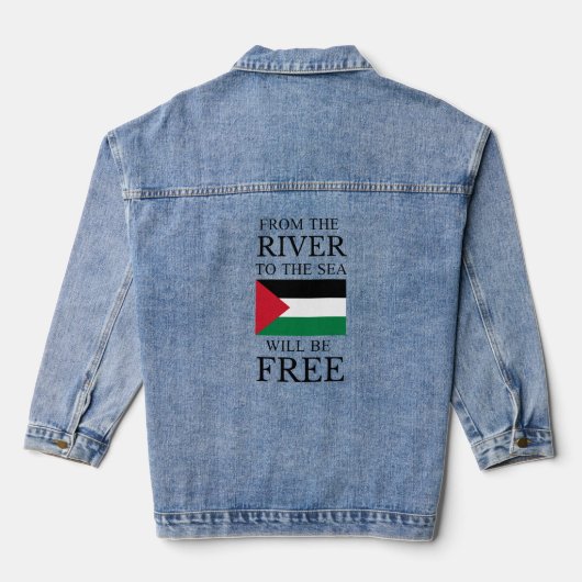 Krieg beenden / Gaza und Palästina unterstützen Jeansjacke (Rückseite)