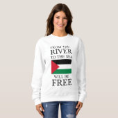 Krieg beenden / Gaza und Palästina unterstützen Sweatshirt (Vorne ganz)