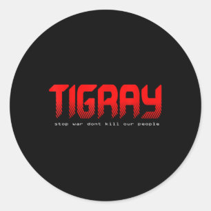 Krieg beenden in Tigray Äthiopien Tigrayflag Karte Runder Aufkleber