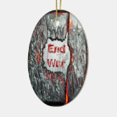 Krieg beenden keramikornament (Links)