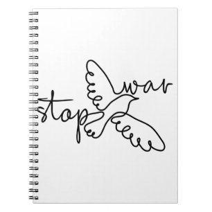 Krieg beenden notizblock