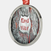 Krieg beenden ornament aus metall (Links)