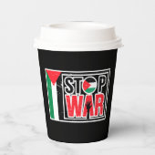 Krieg beenden - Wichtiges palästinensisches Leben Pappbecher (Rückseite)