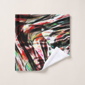 Krieg der grünlichen Zyanenstreifen gegen Rot Badhandtuch Set (Waschlappen)