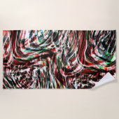 Krieg der grünlichen Zyanenstreifen gegen Rot Strandtuch (Vorderseite)