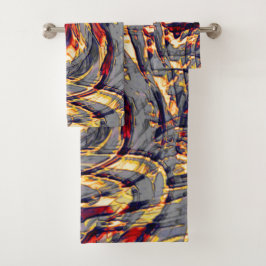 Krieg der Orangenbänder gegen Rot, über Graufonds Badhandtuch Set