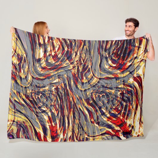 Krieg der Orangenbänder gegen Rot, über Graufonds Fleecedecke (Beispiel)