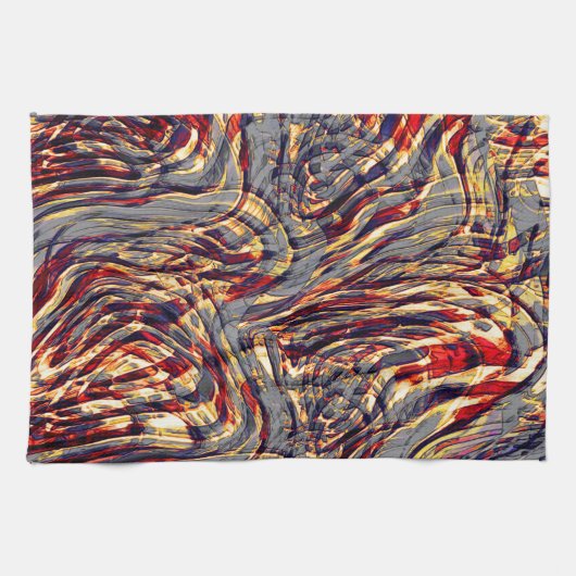 Krieg der Orangenbänder gegen Rot, über Graufonds Geschirrtuch (Horizontal)