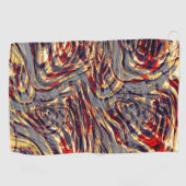 Krieg der Orangenbänder gegen Rot, über Graufonds Golfhandtuch (Horizontal)