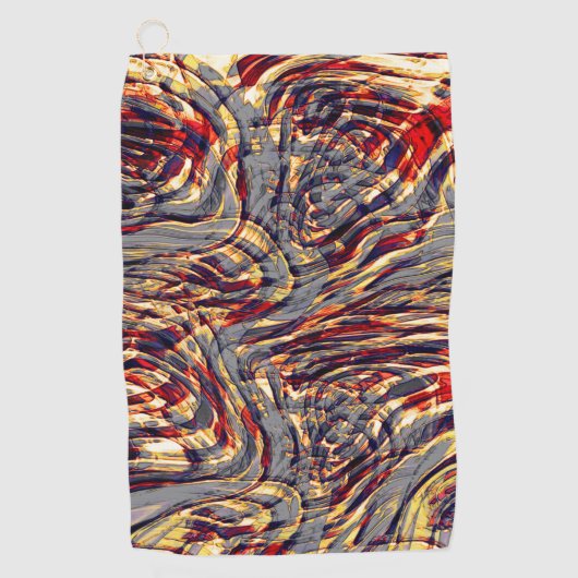 Krieg der Orangenbänder gegen Rot, über Graufonds Golfhandtuch (Vorderseite)